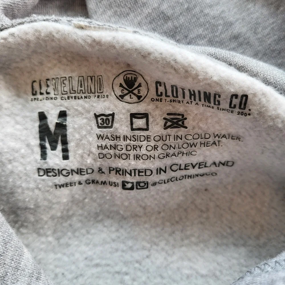 Cleveland Clothing Co Mens Gray Cleveland Football Club 1946 Hoodie Size M